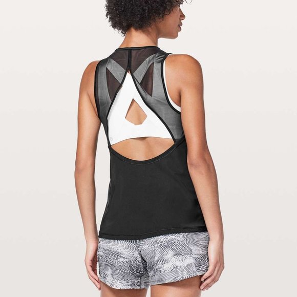 lululemon athletica Tops - Lululemon For The Run Tank Black 6
